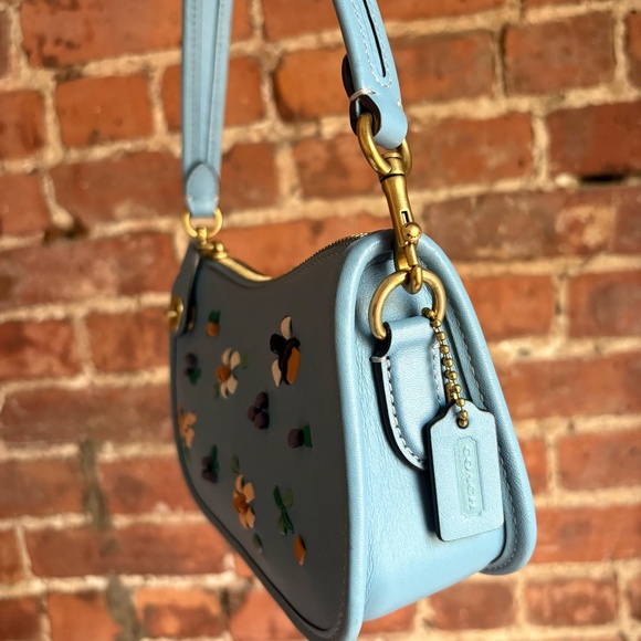 Blue COACH Swinger 20 with Leather Embroidery - Picture 4 of 10